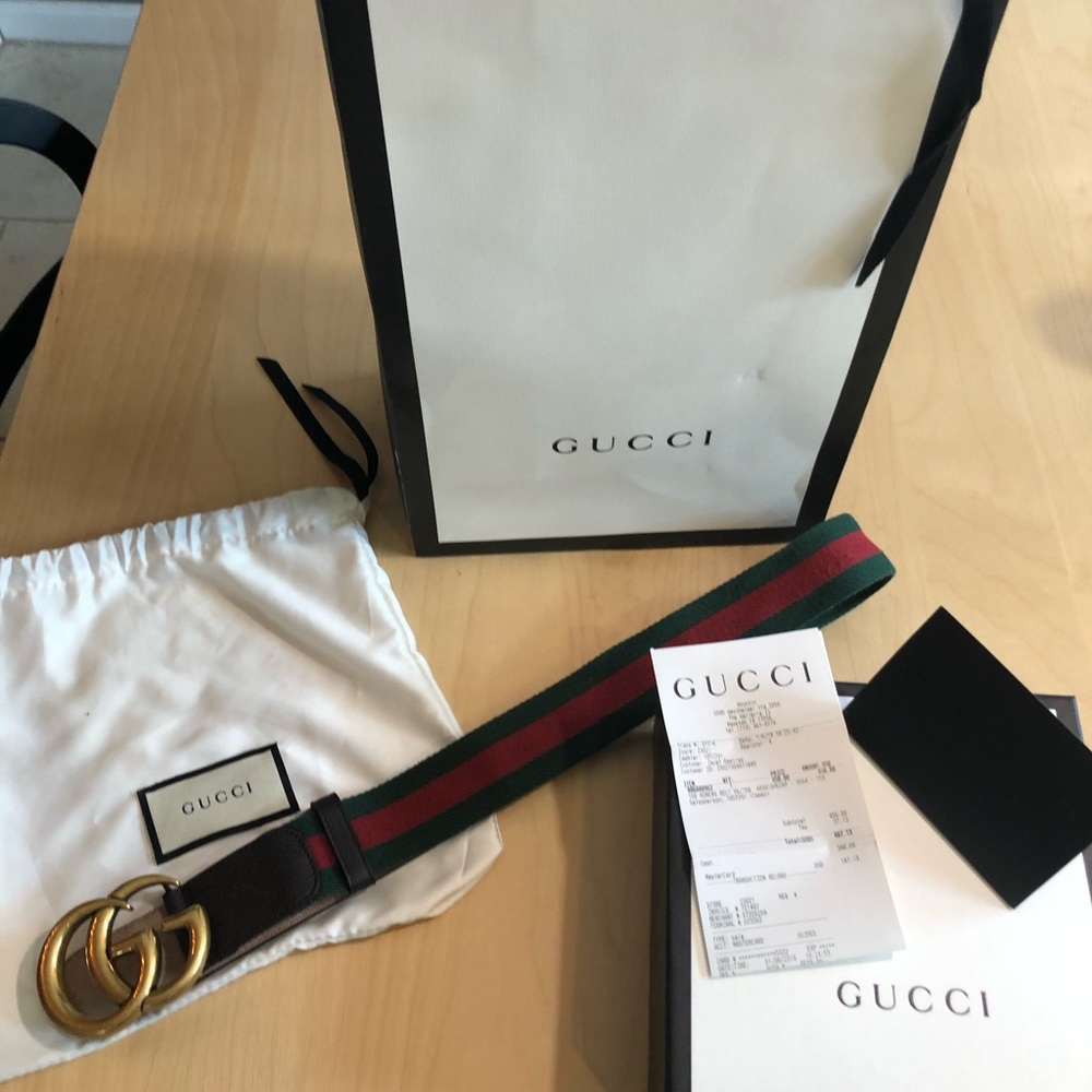 Red & Green Gucci Belt size 30